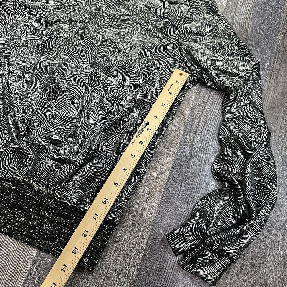 VTG Judy Bond Petites‎ Blouse Womens 6 Long Sleeve Metallic Abstract Swirl USA - Picture 14 of 16